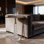Hammered Brass Side Table