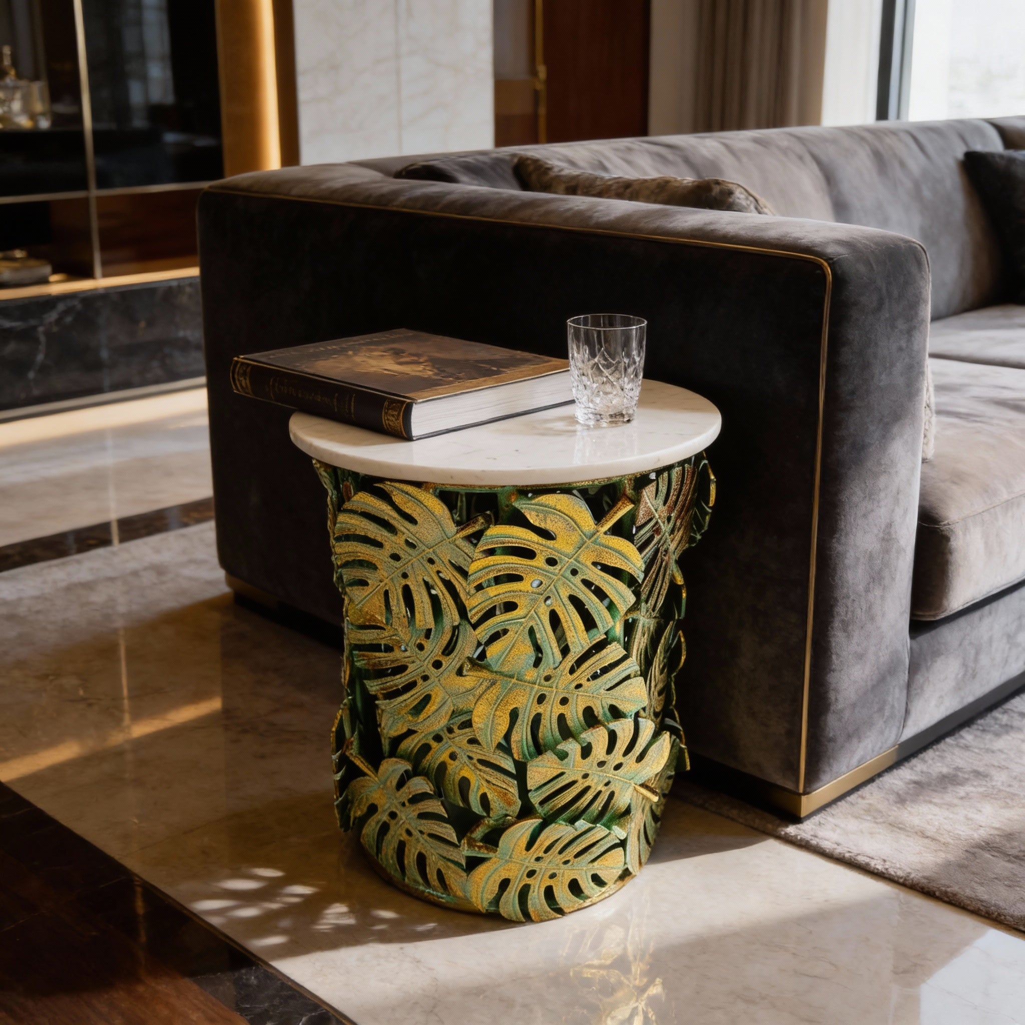 Leaf Sculpted Side Table