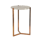 Hammered Glass-Top Side Table