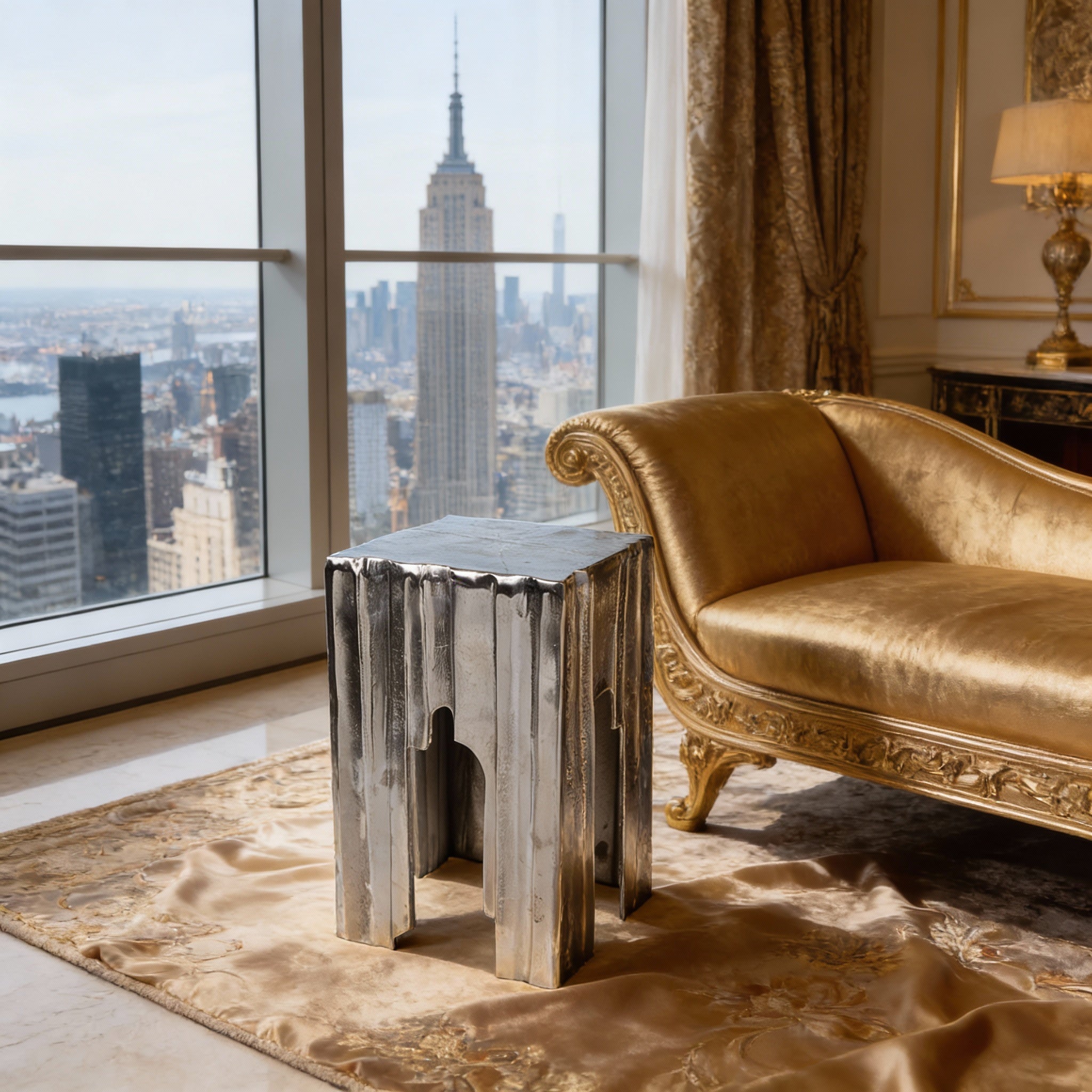 Argent Column Accent Table