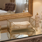Doree Metal-Trim Napkin Box