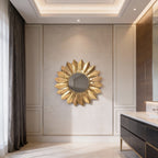 Soleil Fleur Gold Foil Wall Mirror