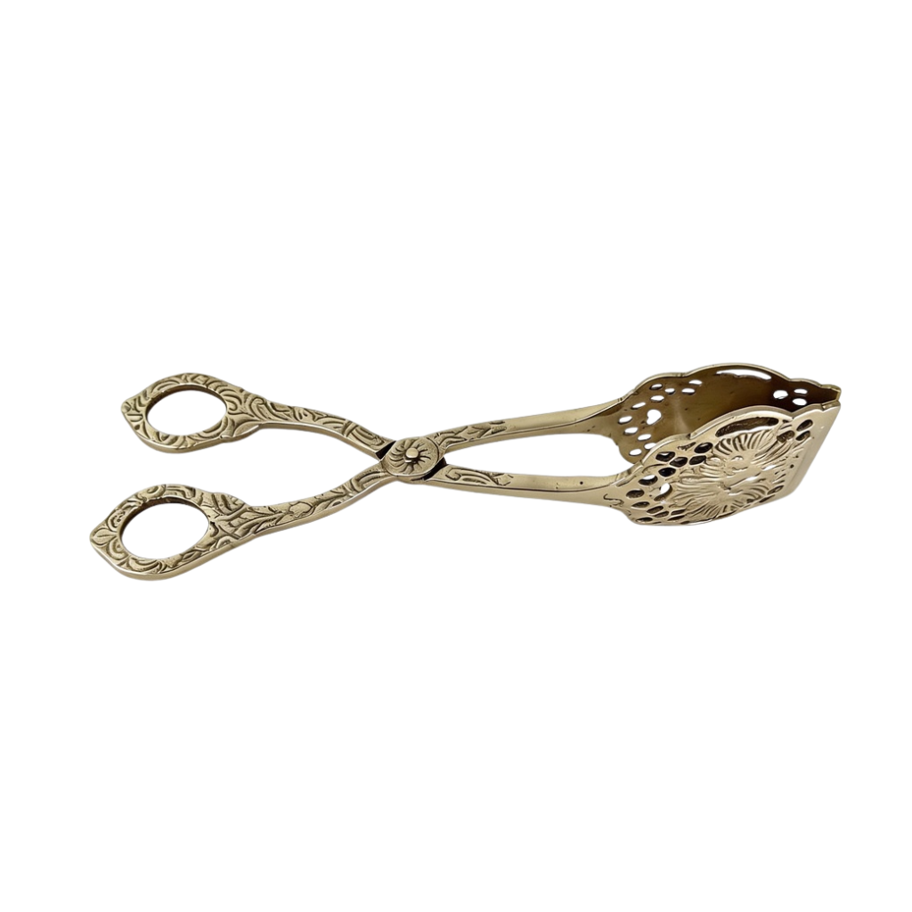 Grand Gilded Pastry Tong