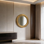 Lumiere Round Sculpted Wall Mirror