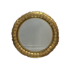 Lumiere Round Sculpted Wall Mirror