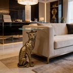 Panther Leopard Side Table