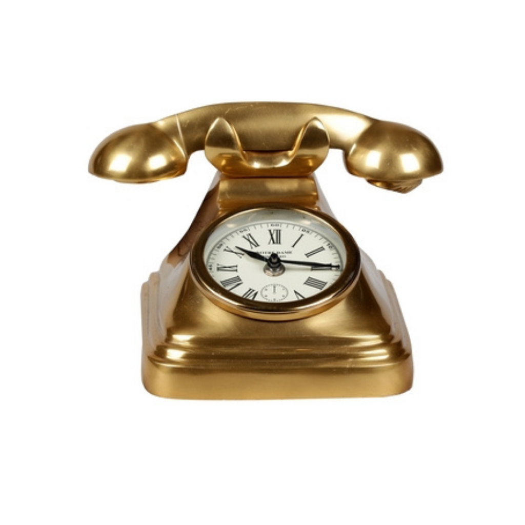Rotary Retro Phone Table Clock