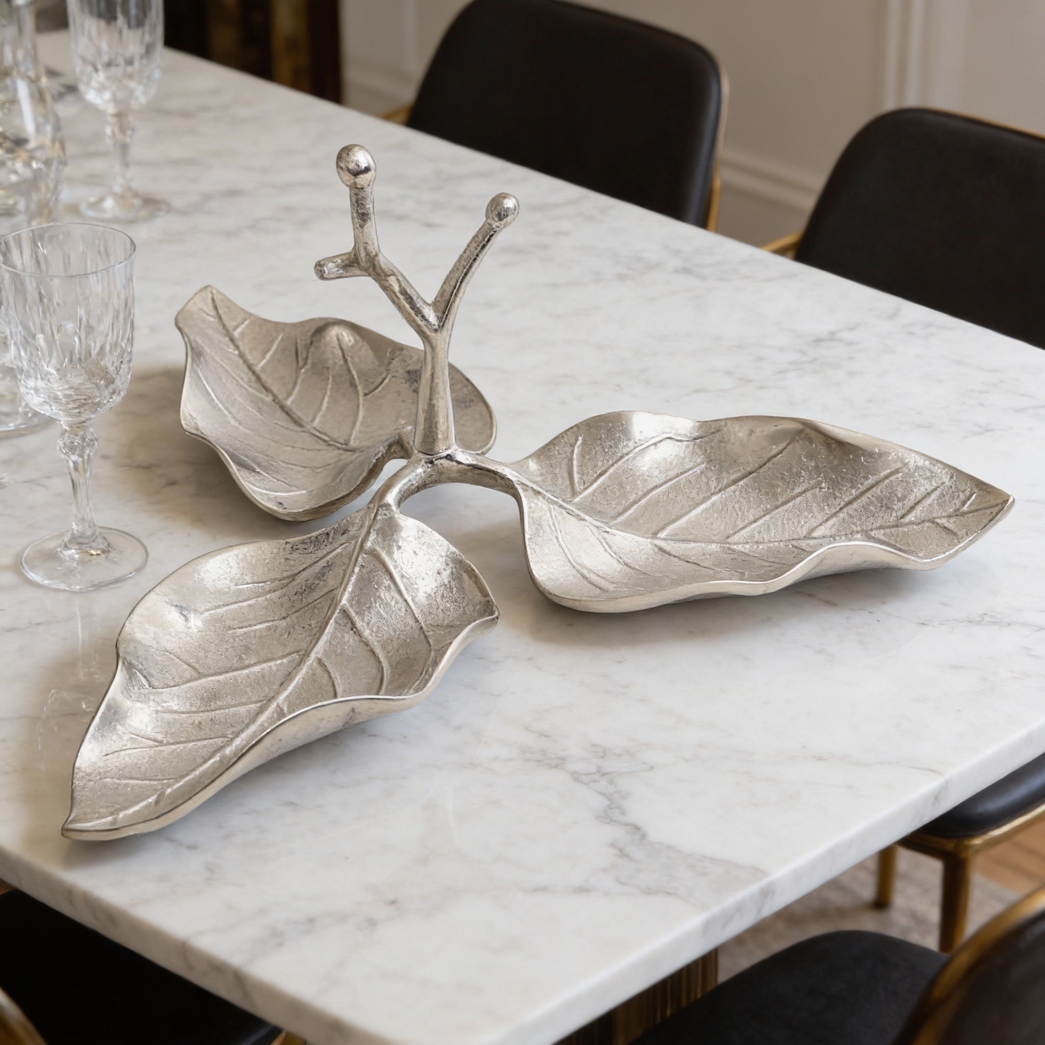 Golden Leaf Serving Platter