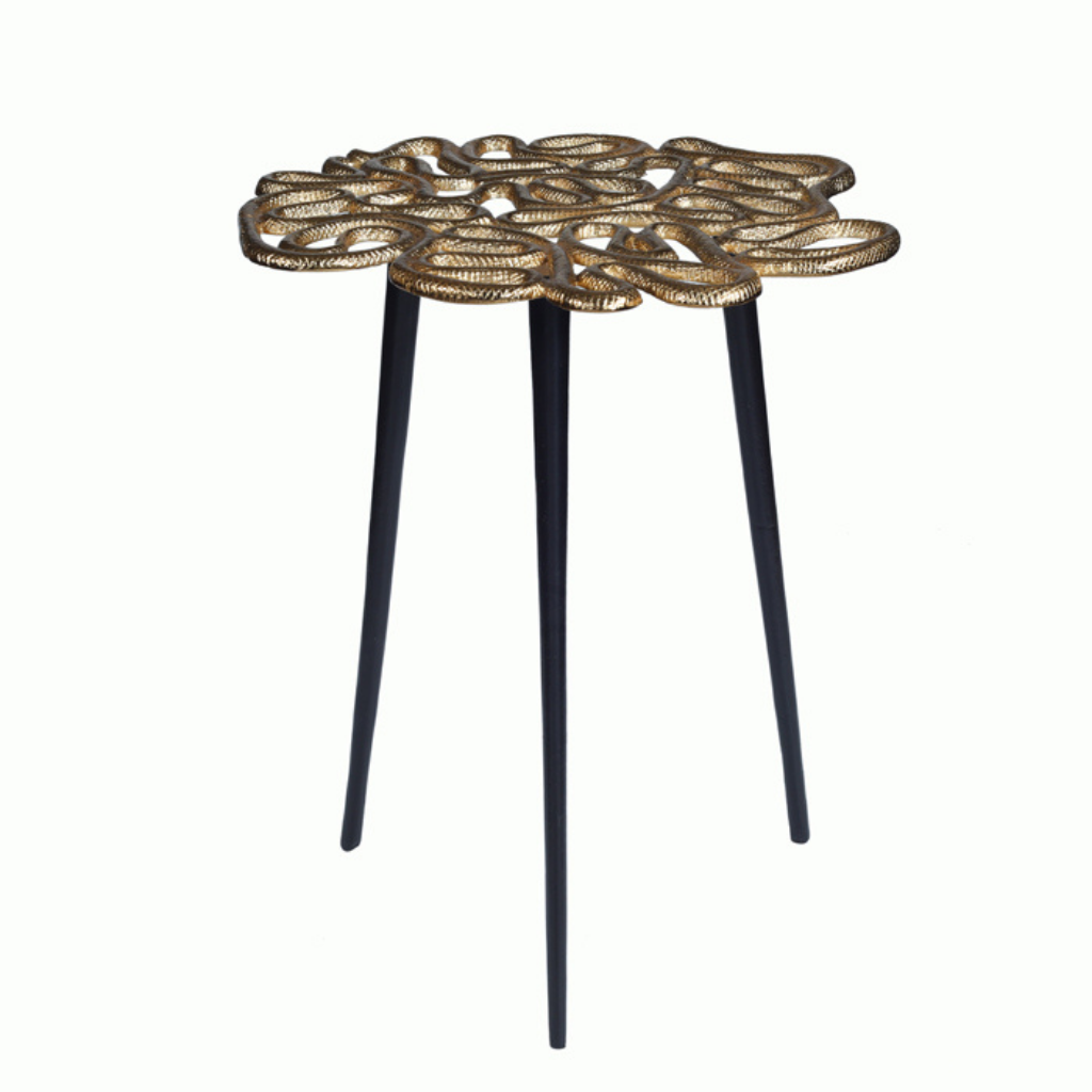 Burnished Brass Accent Table