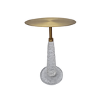 Hammered Brass Side Table