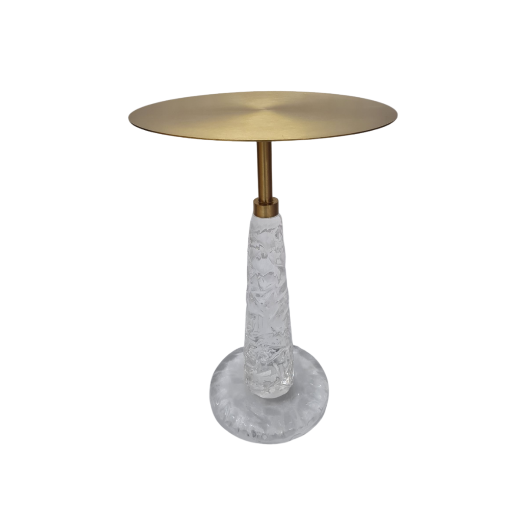 Hammered Brass Side Table