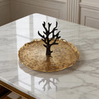 Burnished Metal Serving Platter