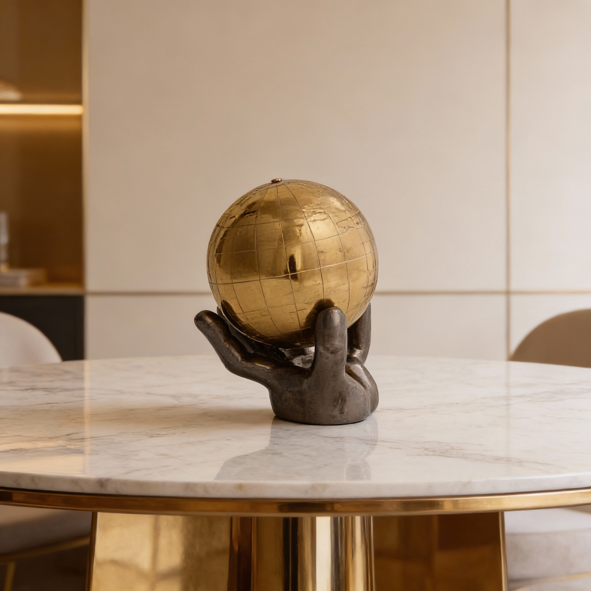 Orbis Globe Decorative Sculpture
