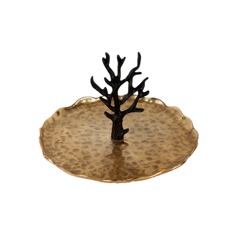 Burnished Metal Serving Platter