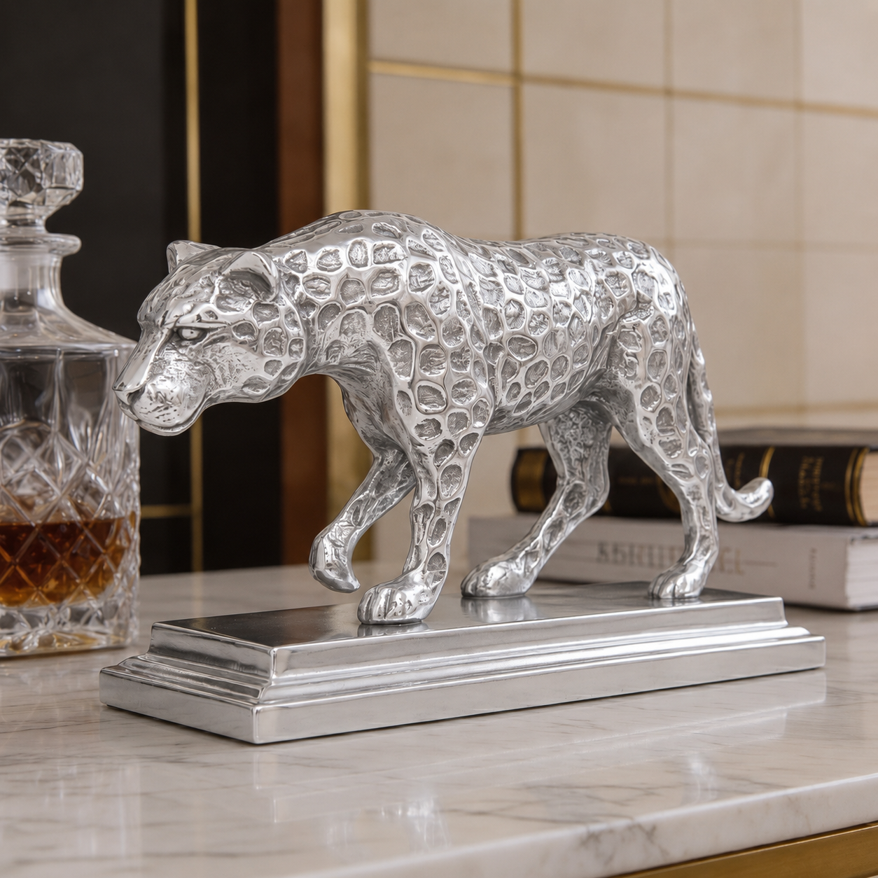 Panther Royale Leopard Sculpture
