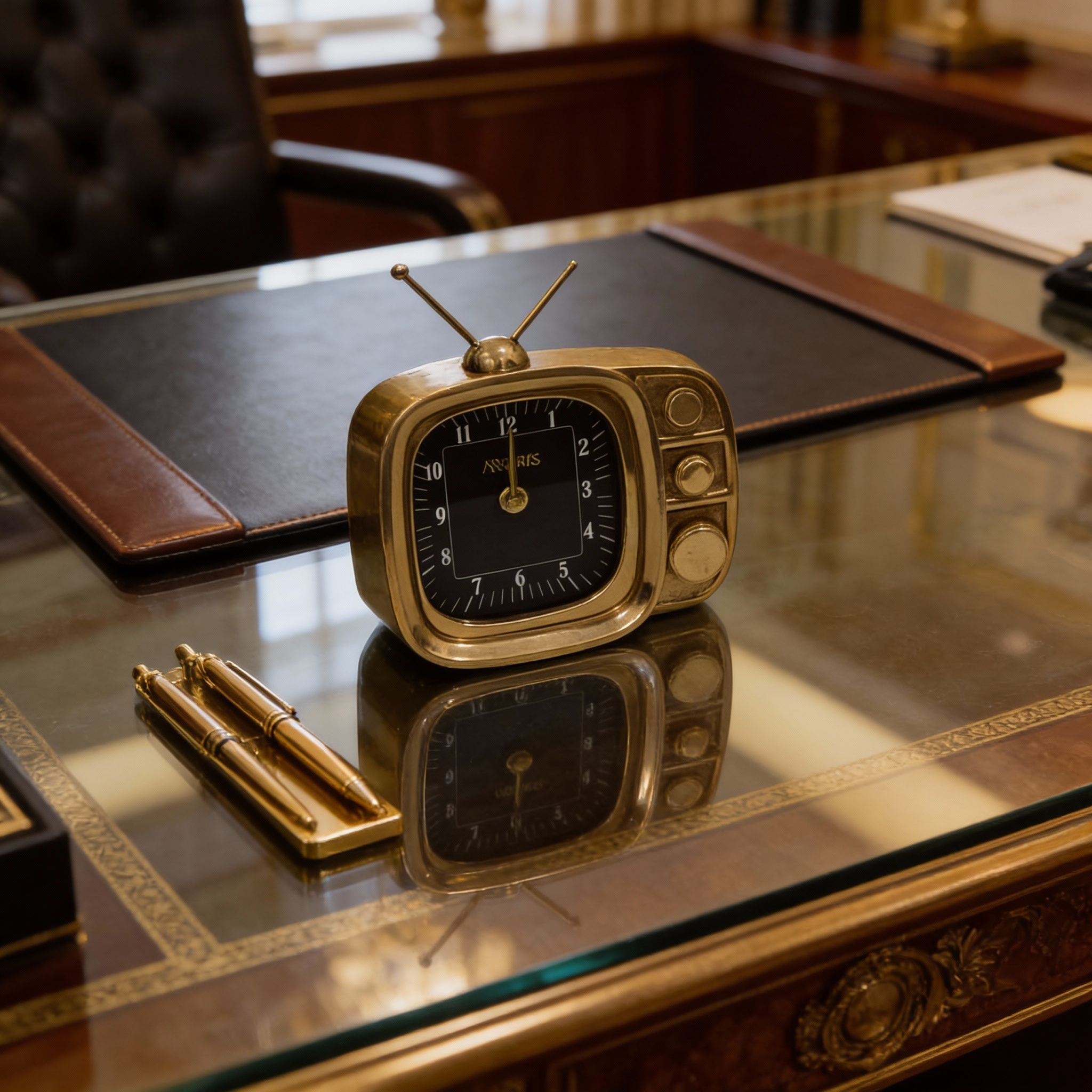 Vintage Radio Table Clock