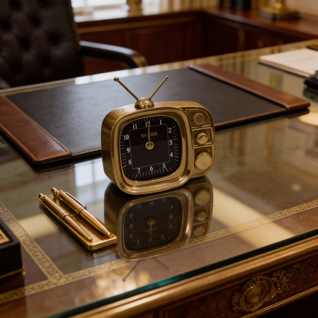 Vintage Radio Table Clock