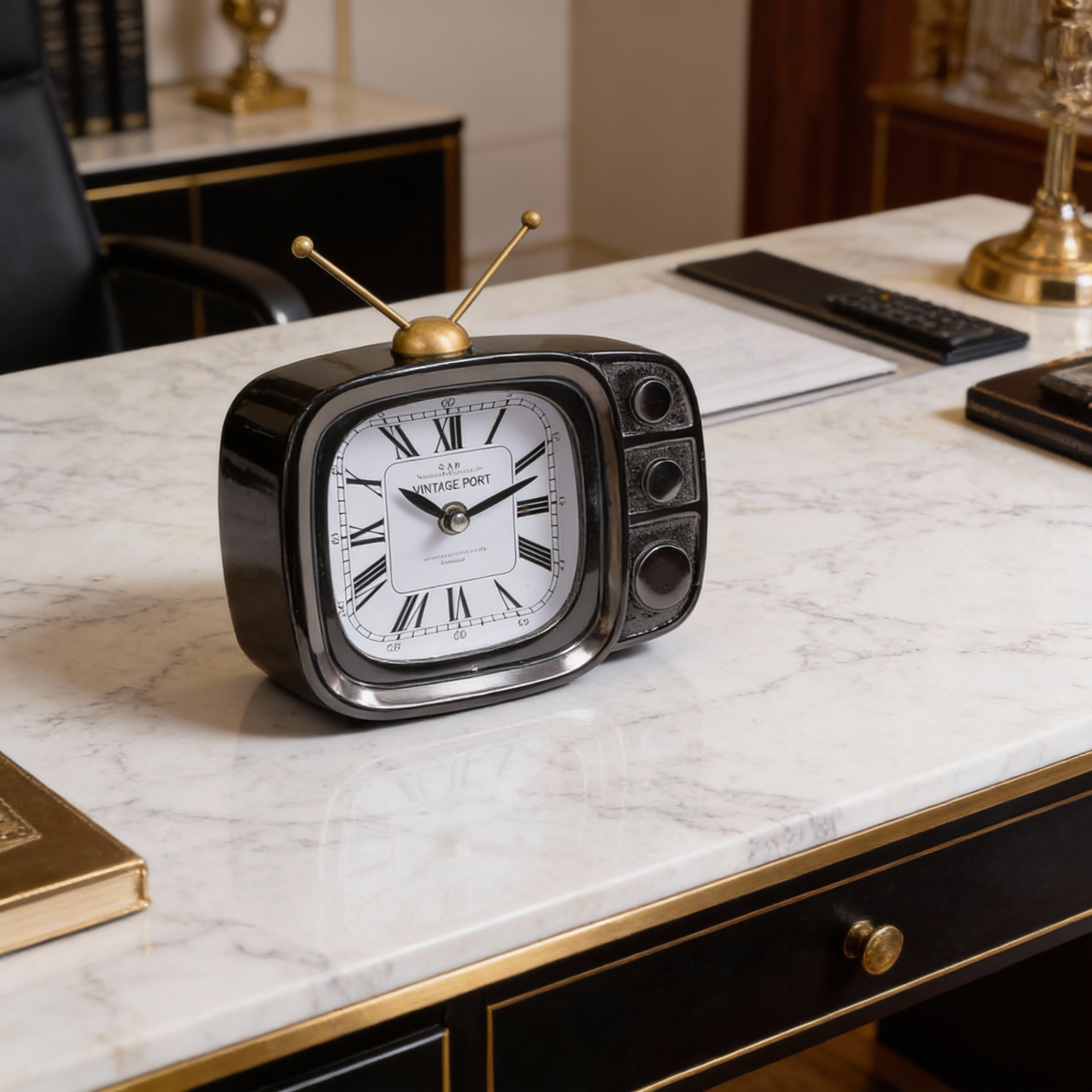 Vintage Radio Table Clock