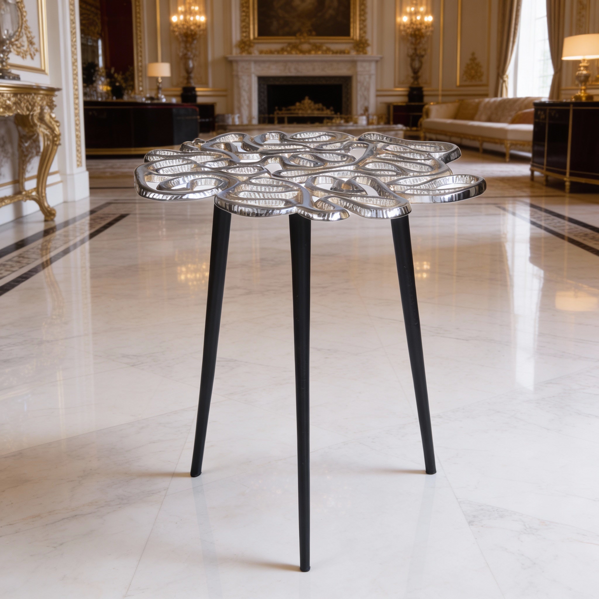 Burnished Brass Accent Table